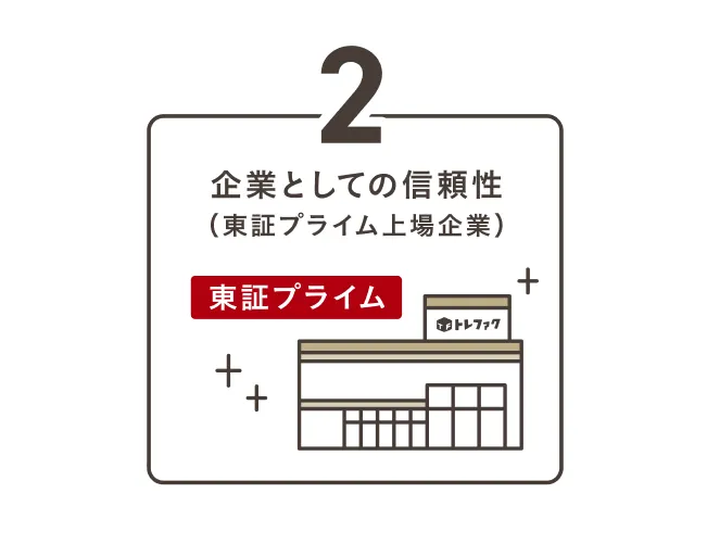トレファク出張買取を利用するメリット2：企業としての信頼性（東証プライム上場企業）